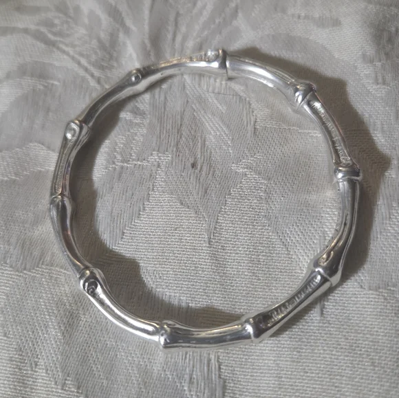 Tiffany & Co Sterling Silver Bamboo Bangle Bracelet - Picture 3 of 15